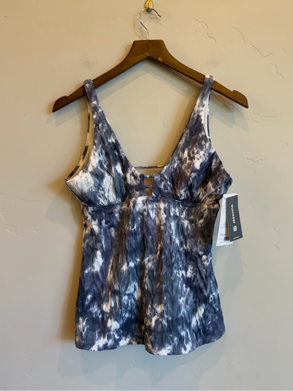 ATHLETA Tie Dye Tulum Keyhole Tankini Swim Top